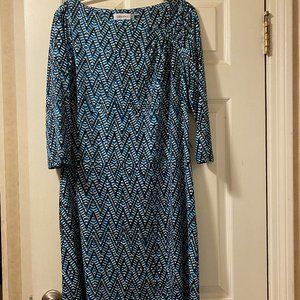 Calvin Klein long sleeve knee length dress